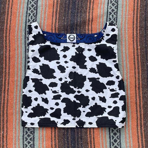 Vintage Deadstock handmade cow print top - Picture 1 of 12